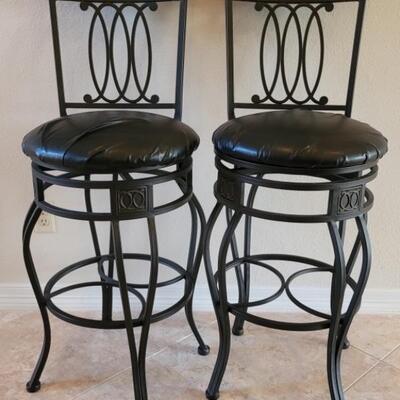 (3) Bar Height Swivel Bar Stools, 30in Seat Height