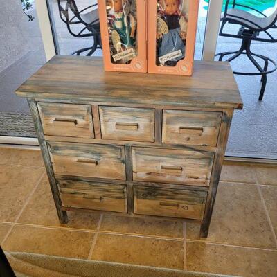 distressed look cabinet