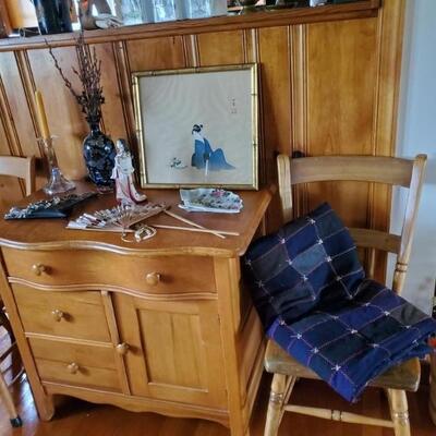Antique commode and decor