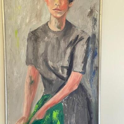 Oil on canvas - portrait of woman