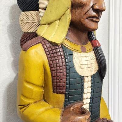 Decorative Standing Wood Indian Chief