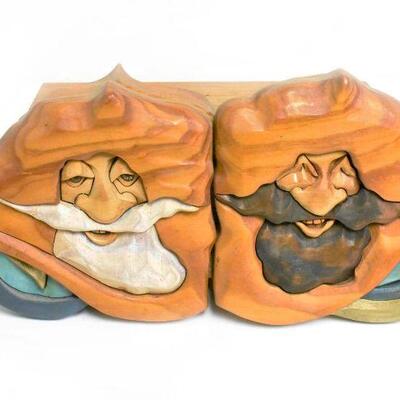 10" Two Drawer Wood Sculpture