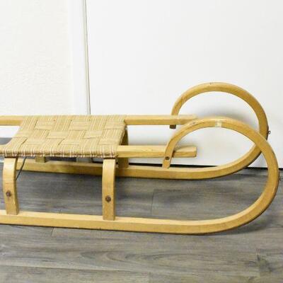 Vintage Curly Front Wooden Sled