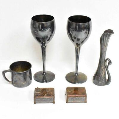 Silver Plated Wine Glasses Cup and More