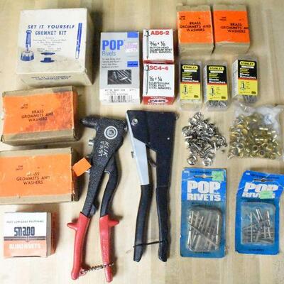 Various Rivet Guns, Rivets, Grommets 
