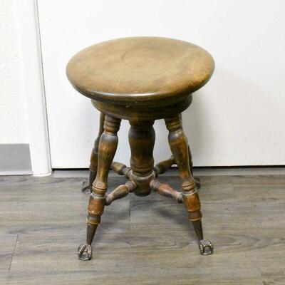 Claw and Ball Feet Adjustable Piano Stool