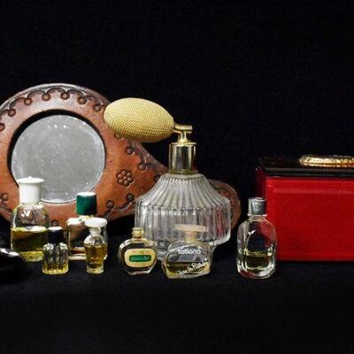 Perfume Atomizer Hand Mirror Mini Perfume Bottles