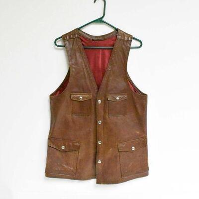 Leather Vest with Silk Lining