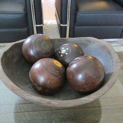 Antique bocce balls