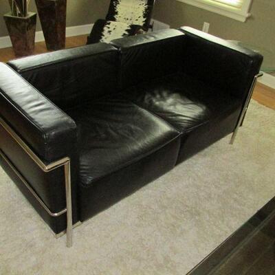 Leather Corbusier style sofa
