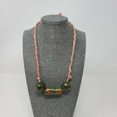 Middle Eastern Mandala Ceramic Bead Necklace