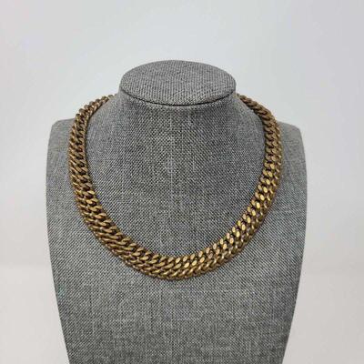 Vintage Bergere Copper Chain Choker Necklace