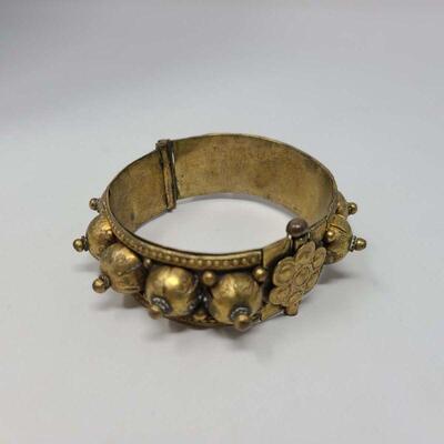 Turkoman Brass Clasp Bangle Bracelet