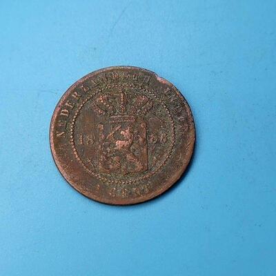 1856 Netherlands East Indies 1 Cent Coin