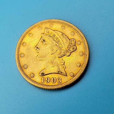 1903-S Liberty Head Gold $5 Half Eagle 