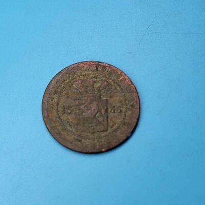 1856 Netherlands East Indies 1 Cent Coin.