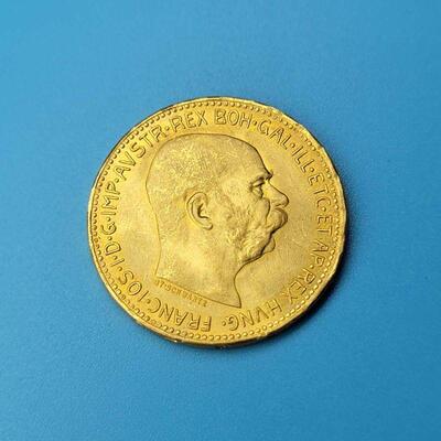 1915 Austrian Gold 20 Corona Coin Restrike - Krone - .1960 Troy Oz Gold