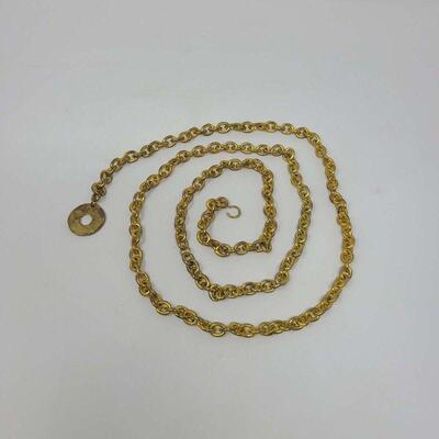 Indian Gold Tone Chunky Chain Necklace or Belt