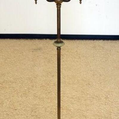 1090	FLOOR LAMP WITH ONYX AT BASE AND ONYX RING ON COLUMN. APPROXIMATELY 65 IN HIGH
