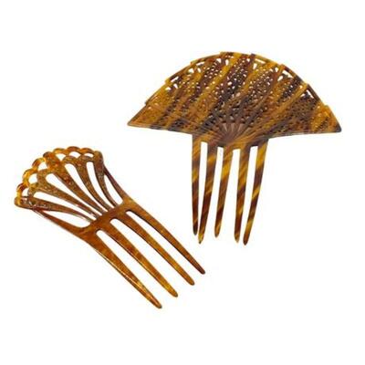 Lot 144
Art Deco Celluloid Hair Comb Duo