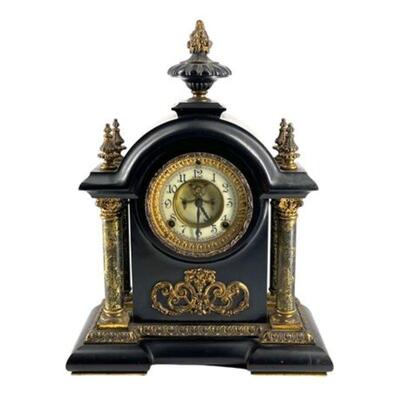 Lot 023
Ansonia Antique Steel Case Mantle Clock