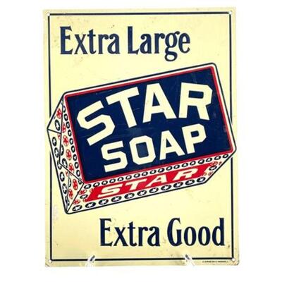 Lot 046
Vintage 'Star Soap' Tin Advertising Sign