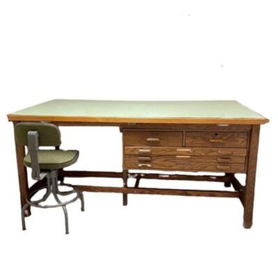 Lot 230f
Vintage Drafting Work Desk and Chair