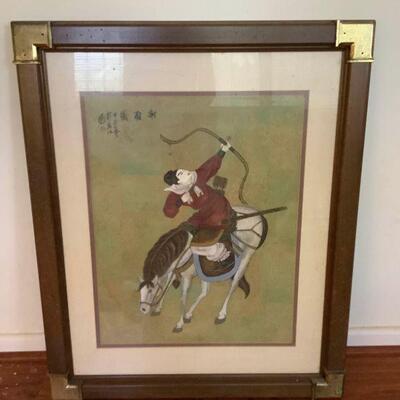 BPB006 Framed & Matted Oriental Picture 