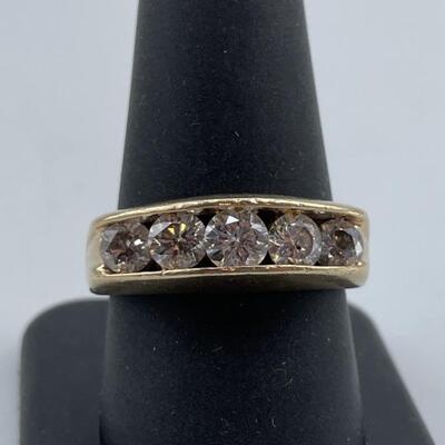 14k Gold 1.5 Carat Diamond Ring, Size 9