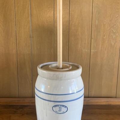 Vintage 3 Gallon Butter Churn by Marshall Pottery