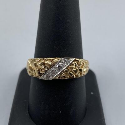14k Diamond Ring, Size 10, (6.15 grams)