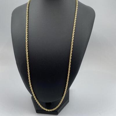 14k Rope Chain Weighs 19.27 Grams