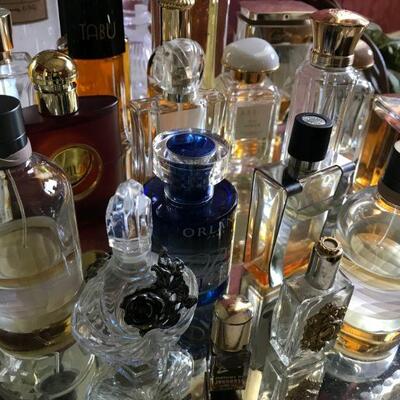 Large Assortment of Perfume Bottles