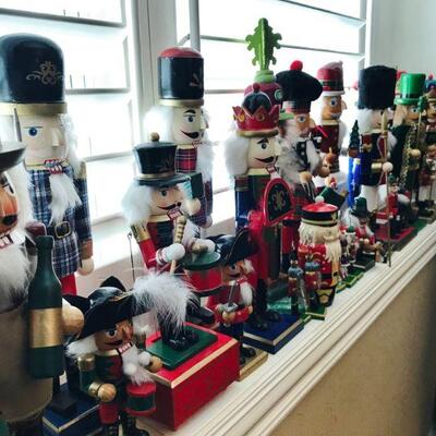 HUGE collection of Nutcrackers from 3 inches to 5 feet tall