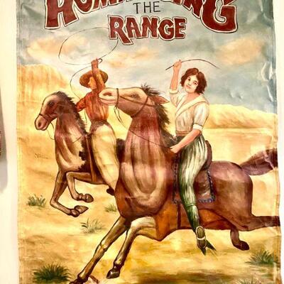Large Painted Western Canvas - Romancing the Range