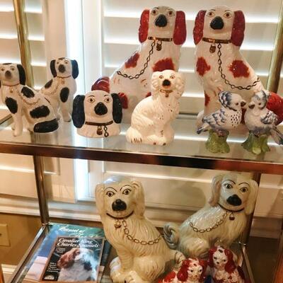 Collection of Reproduction Ceramic Stafford Dogs