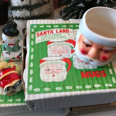 Vintage Santa Land Mugs