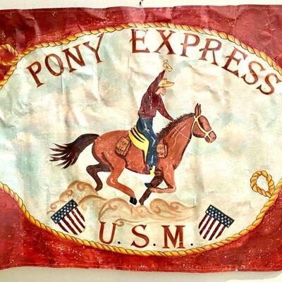 Large Painted Western Canvas - Pony Express USM 