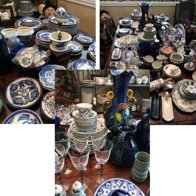 
Huge Collection of Blue and White pieces