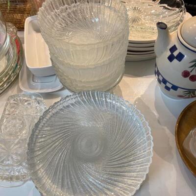 Arcoroc France seabreeze swirl plates