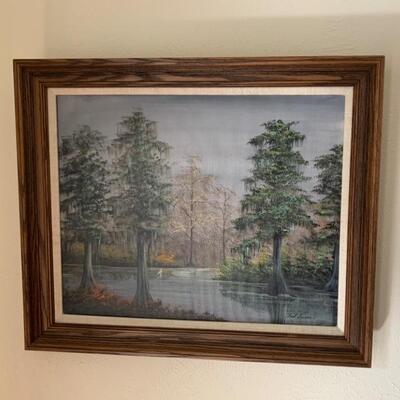 Paul Samson Oil on Board Louisiana Swamp