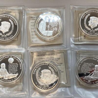 (6) American Mint JFK Commemorative Proofs