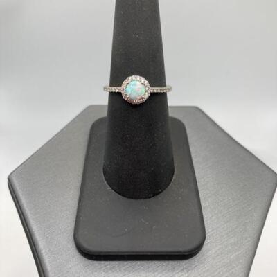 Opal Ring Size 6.5, total weight 1.79