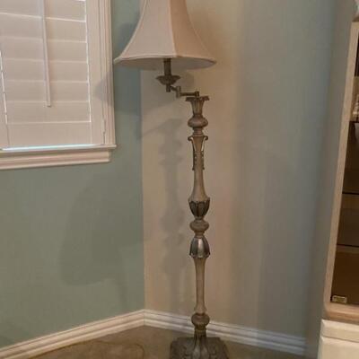 Adjustable Arm Floor Lamp with Shade Stands 60in
