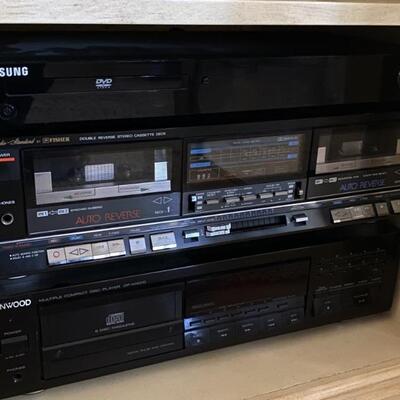 (3) Players: Samsung DVD, Fisher Double Cassette, & Kenwood Compact Disc Player
