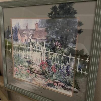Framed Art Pope Mill Gate by Dawna Barton