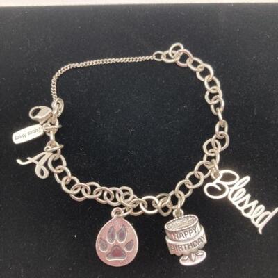 925 Silver James Avery Charm Bracelet with Charms