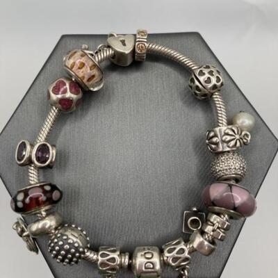 925 Silver Pandora Charm Bracelet