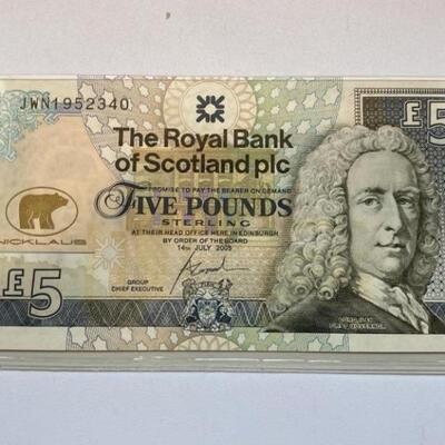 2005 Royal Bank of Scotland Jack Nicklaus 5 Pound
