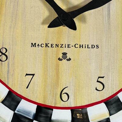MACKENZIE-CHILDS WALL CLOCK | Enameled wall clock; dia. 12 in.